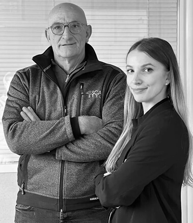 Mélissa et Didier Poiget, dirigeants de l'entreprise familiale Escal'Style